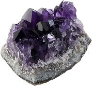 Luxshiny Amethyst Cluster Quartz Geode Crystal Specimen Natural Stones Healing Crystal Geode Specimen Amethyst Stone Druzy Gemstone Specimen Natural Crystal Druze Irregular Purple