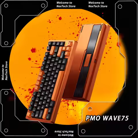 PMO WAVE75 Wireless 3-Mode Mechanical Keyboard RGB CNC E-sports Gaming Keyboard Gasket Long Battery 