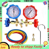 R410A 3 Way AC Diagnostic Manifold Gauge Set Replacement Parts Accessories Fit for Freon Charging Fi