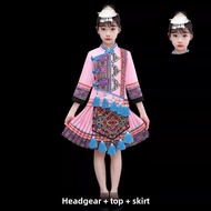 Childrens Costume Li Yao Dance Performing Costumes Boys Girl March 3 Guangxi Minority Costume