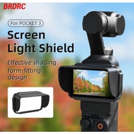 BRDRC Screen Sunshade for DJI OSMO Pocket 3 PU Waterproof Durable Screen Hood Cover Foldable Perfect