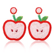 Teacher Earrings Beaded Apple ABC Pencil Dangle Earrings Preppy Colorful Beaded School Earrings Teac