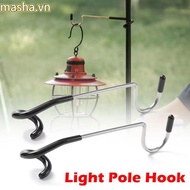 Light Pole Hook, 2-way Multipurpose Lantern Light Holder, Portable Stainless Steel Anti Slip Lamp Ho