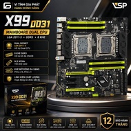 Mainboard Motherboard VSP X99 DD31 New Box Dual CPU LGA2011-3 DDR3 8 slots 256GB M.2 NVMe Genuine
