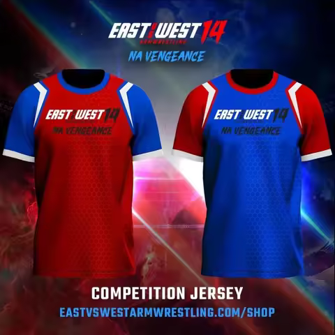 East Vs West 14 Devon Larratt Arm Wrestling Jersey Wrist Enthusiasts Training Fitness Game-day Unifo
