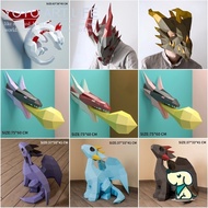 ZET KW3 Creative Paper Model Western Dragon Flying Dragon Paper Model Home Wall Decoration DIY Handm