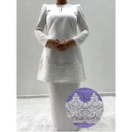 Border lace full manik tinggi 27cm premium quality lace manik