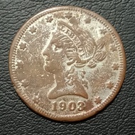 Koin Fake 1924 - 10 Dollars Liberty Amerika Tahun 1903