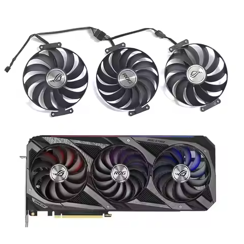 Video Card Fan For ASUS ROG Strix GeForce RTX 3080 3070 3090 3060Ti 3070Ti 3080Ti RX 6700 6800 Graph