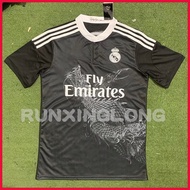 ❤ ✙ ◳ 2014 real madrid soccer jersey long sleeve black dragon RONALDO #7 real madrid retro 2014 soc