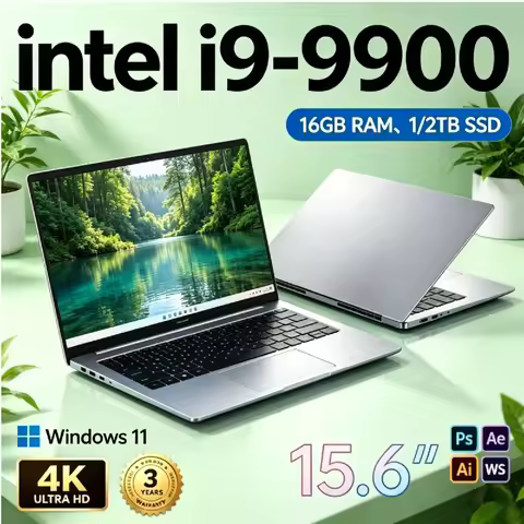 【Brand+】15.6 Inch FHD Ultra Slim Notebook Intel i9 9900 32GB RAM 1TB 2TB Storage Gamer & Office Lapt