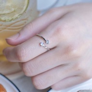 拉長石 藍托帕石925純銀雙寶石設計戒指 可調式戒指