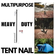 Multipurpose Heavy Duty Tent Nail, 30cm (30cm Camping Peg Reusable)
