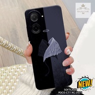 Case poco C71 4G 2025 - Rajacase - Casing poco C71 - Black case Motif - Cellphone protector - poco C