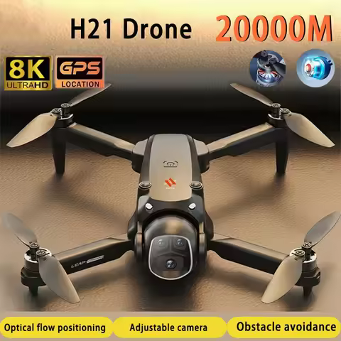 H21 Drone 8K HD RC 20000M Professinal Dual Camera Brushless Optical Flow GPS Obstacle Avoidance Fold