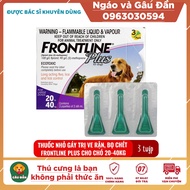 1 hộp (3 tuýp) Thuoc nhỏ gáy trị ve rận bọ chét cho chó từ 20-40kg Frontline Plus