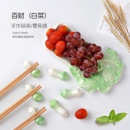 , Creative Cabbage Ceramic Chopstick Holder Chopstick Holder Chopstick Pillow Home Hotel Chopstick Holder Chopstick Hol