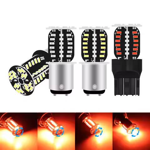 2PCS 1157 BAY15D P21/5W T20 7443 W21/5W LED Bulbs Canbus Car Parking Brake Lights 64SMD Motorcycle S