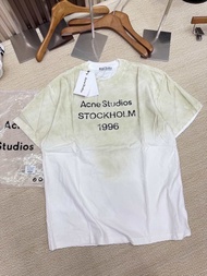 พร้อมส่ง เสื้อ Acne Studios Logo T-shirt - Relaxed fit (Faded Black  Dusty White)