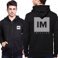 Zipper Hoodie 1 MILLION Dance Studio Logo Unisex Zipper Hoodie Black Cotton Fleece Material | Size M