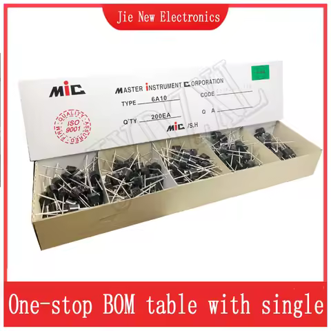 200PCS 6A10 10A10 20A10 6A/10A/20A 1000V R-6 Axial Rectifier Diode Brand New Authentic A box of 200 