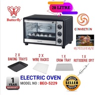 BUTTERFLY ELECTRIC OVEN 28LITRE BEO-5229-CONVECTION, ROTISSERIE