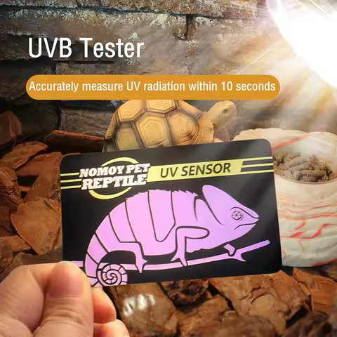 2PcsUVB Reptiles Light Lamp Bulb Test Card Amphibious Pet UVB UV Test Card Reptiles Life Detection T