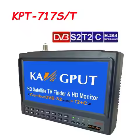 KPT-717S/T DVB-S2 DVB-T/T2 DVB-C Combo Digital Satellite Meter Finder h.265 vs kpt716ts gtmedia v8 f