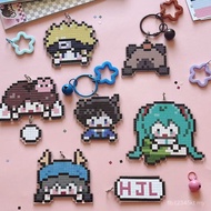 Esen Bean Sticker Pixel Sticker Acrylic Pendant Digital Puzzle Cartoon Series Pendant Pixel Keychain