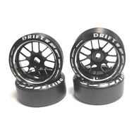 4Pcs/Set 3 D8 Alloy Rc Wheel Rim+ Drift Tire For 1/28 Wltoys K969 K989 P929 Kyosho Rally Model Car