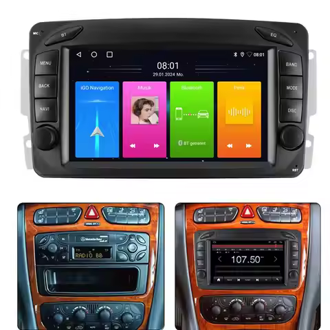 Android car player radio with Bluetooth GPS Navigation for Mercedes-Benz C-Klasse W203 C30 C32 C35 C