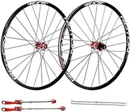 Bike Wheelset For 26 27.5 29 Inch MTB Double Wall Rim Disc Brake Quick Release Mountain Bike Wheels 24H 7 8 9 10 11 Speed,Red-29inch