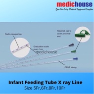 INFANT FEEDING Tube with X Ray Line 5,6,8,10FR EXP:12/2024
