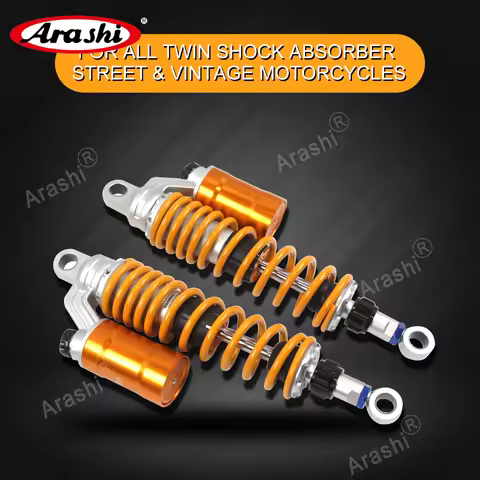 Arashi 330mm /13" Universal Nitrogen Air Shock Absorber Adjustable Rear Suspension Twin Shocks Absor