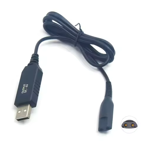 6V USB Power Cable Charger For Braun Series 1 5,130 140 150 5417 5418 5685, 530 550 HC3050 BT5090 53