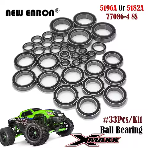 33Pcs Ball Bearing Kit 20x27x4 5182A 20x32x7 5196A Black Rubber Sealed for RC Car 1/5 Traxxas 8S X-M