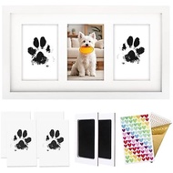 AEVETE Dog Paw Print Kit with Frame, Inkless Paw Print Kit for Dogs and Cats, Pet Memorial Picture F