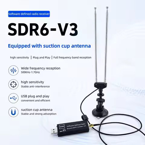 RTL-SDR6 V3 R820T2 Upgrade R860 TCXO Software Radio Receiver HF Radio