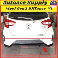 Perodua Myvi 2022 Facelift Gen3 Rear Diffuser V1