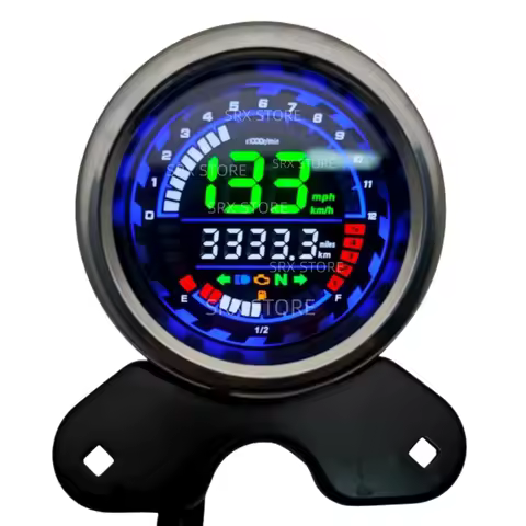 Universal Digital Motorcycle LED Speedometer Odometer Techometer Gauge For ROMET R150 R 250 chopper