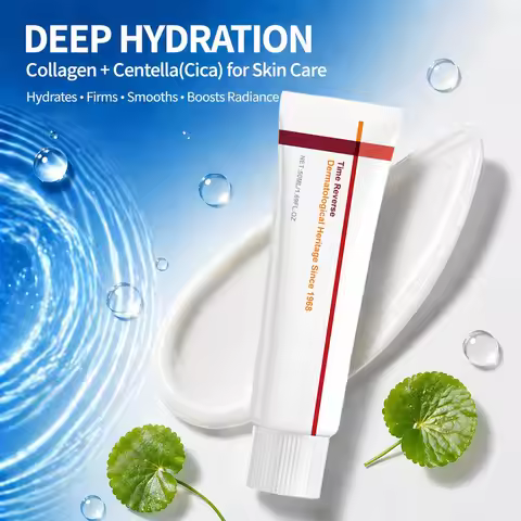Korean Centella Asiatica Time Reverse Face Cream – Anti-Aging Moisturizer with Cica, Soothes Sensiti