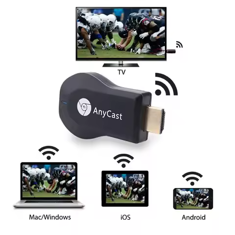 Anycast Miracast DLNA Airplay Screen Mirroring WiFi Display Receiver Dongle 1080P HDMI-Compatible TV