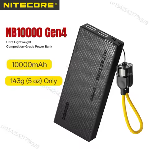 Nitecore NB10000 Gen4 Ultra Lightweight Competition-Grade Power Bank 10000mAh 3.9V IPX7 Waterproof F