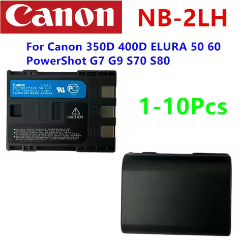 Original NB-2L NB 2L NB-2LH NB2L NB2LH 720mAh Camera Battery For Canon 350D 400D ELURA 50 60 PowerSh