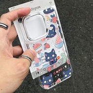 Phone Phone Case Electroplating Dessert Summer Watermelon Cat Suitable for iPhone 15promax 16promax 