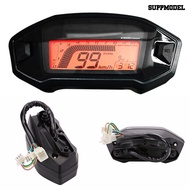 (SM)Universal Motorcycle Backlight LCD Digital 13000rpm Speedometer Meter Odometer