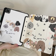 Cute Cartoon Multispecies Puppy For IPad10.2 Shell Ipad Generation10th Acrylic Cover Mini6 Case Ipad9.7 10.5 Cover Air5 10.9 Anti-fall Case iPadPro11 M2 ipad12.9 Anti-bending Cover