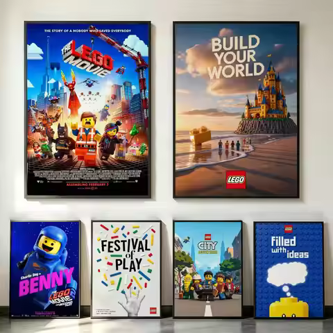 classic LEGO Poster Poster HD Trendy SelfAdhesive Wall Art Print For Living Room Bedroom Dorm Office