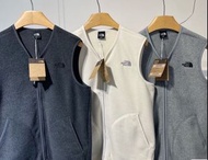 韓國預訂 3色選 The North Face 刺繡logo 抓絨 拉鍊外套背心