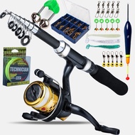 Sougayilang Fishing Rod Fishing Reel Combo 5.2ft Telescopic Fishing Rod 3BB Spinning Fishing Reel Fo
